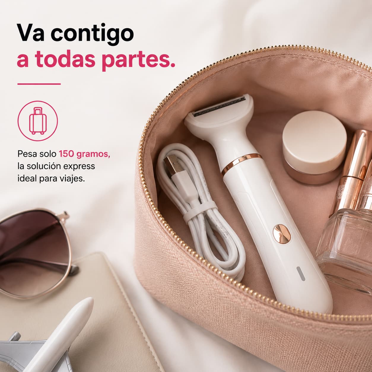 NUEVO: Kit de Depilación Eléctrica 4 en 1 Recargable