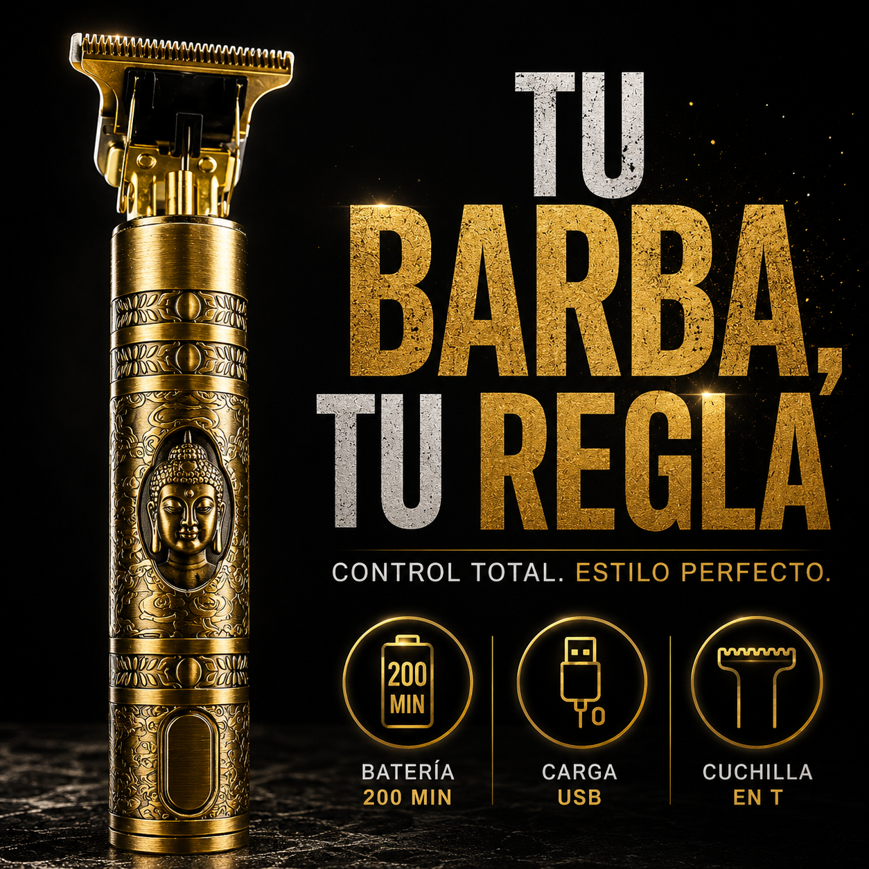 🔥T9 Buda Gold | Barba y Patillas Perfectas en Minutos