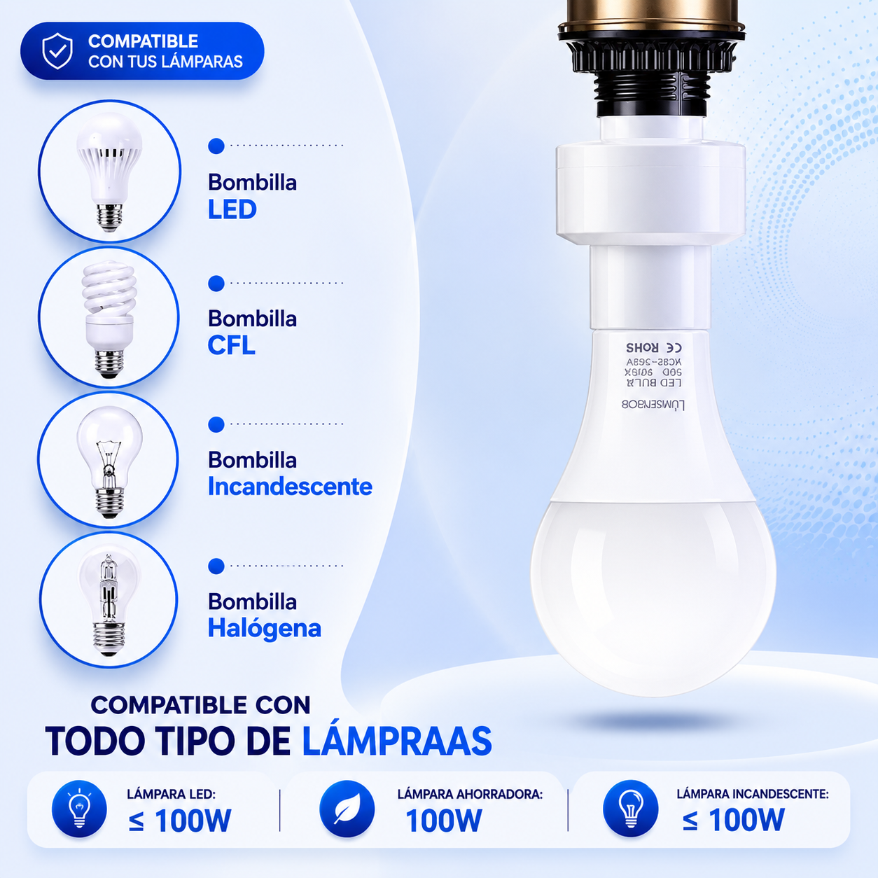🔥SENSORLIGHT Pack x3: Convierte cualquier foco en inteligente al instante