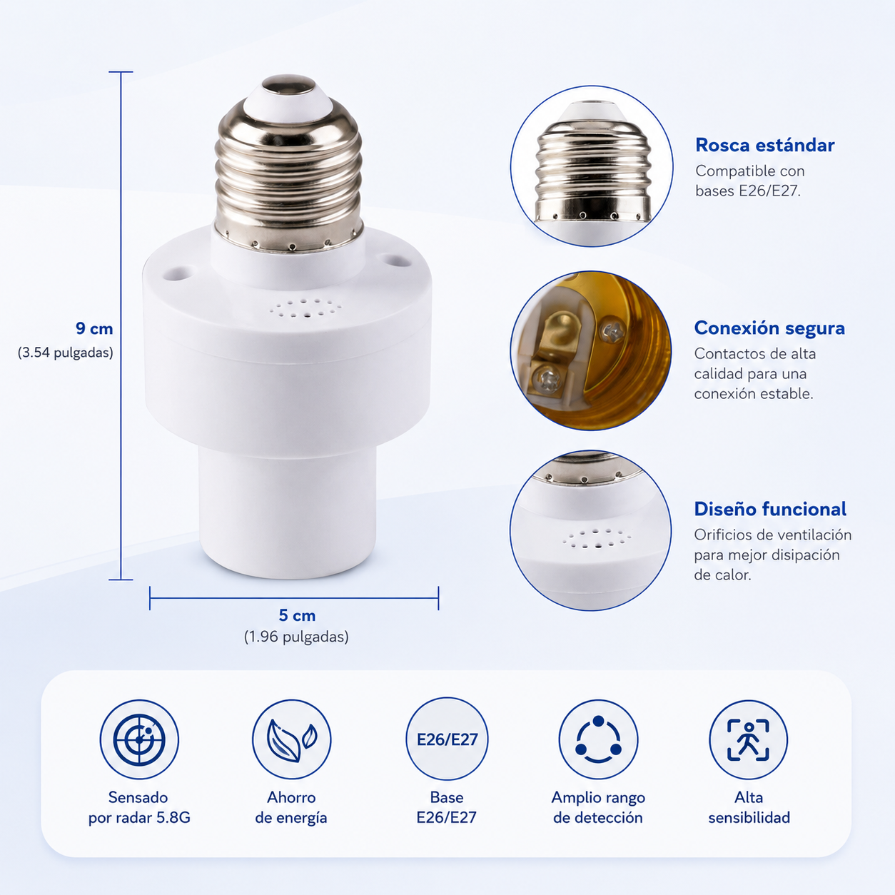🔥SENSORLIGHT Pack x3: Convierte cualquier foco en inteligente al instante